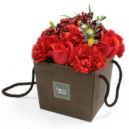 Picture of Soap Flower Bouquet - Red Rose & Carnation